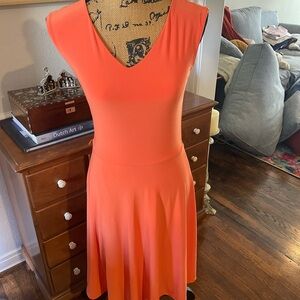 Ralph Lauren Vibrant Orange Midi Dress